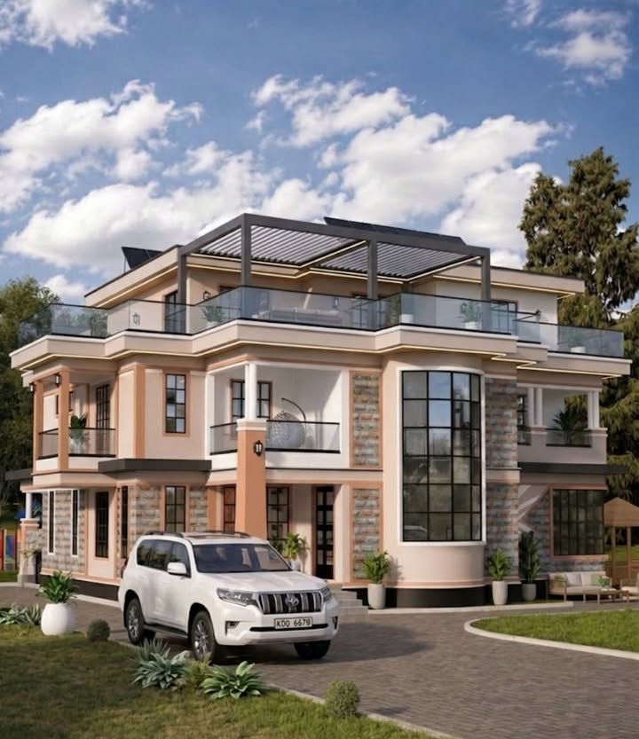 Three-storey luxury maisonette architectural concept