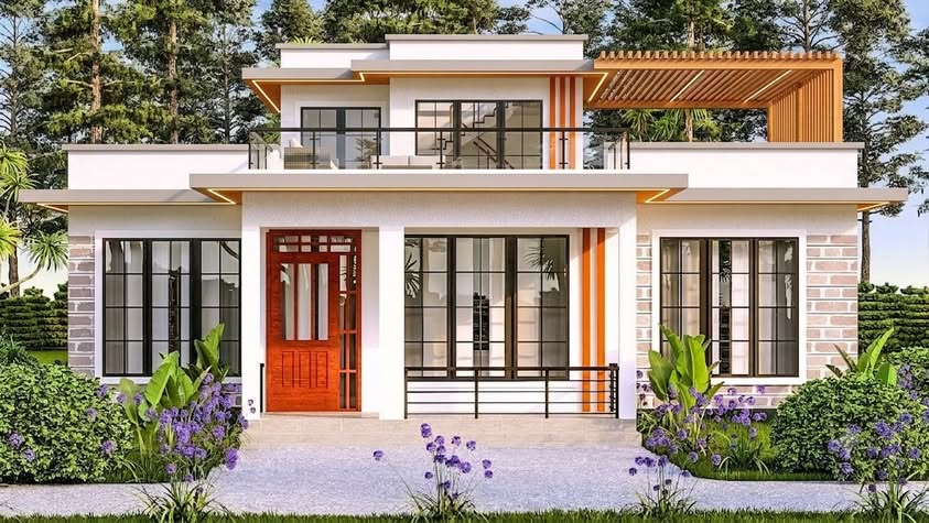 Architectural concept for a compact modern family home