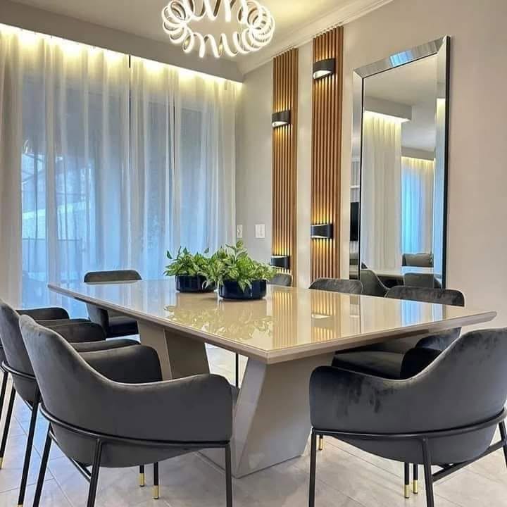 Completed contemporary dining interior