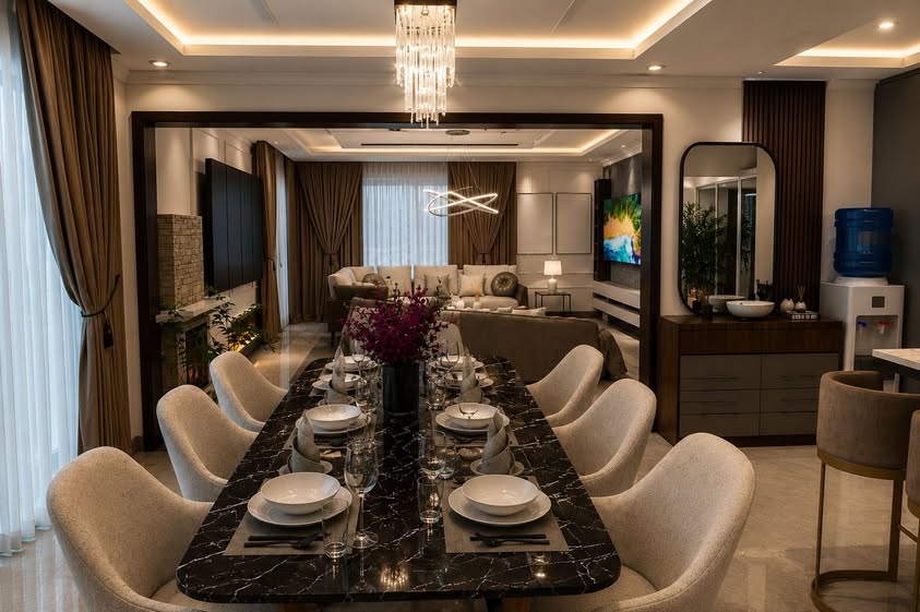 Premium living and dining interior by DAVGY Group